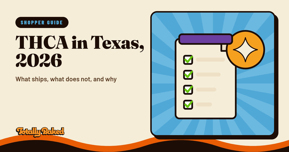 THCA in Texas, 2026: What ships, what does not, and why | Totally Baked
