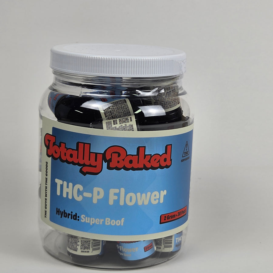 Totally Baked 2g THC-P Flower, Superboof — 2 gram, 30-pack display jar