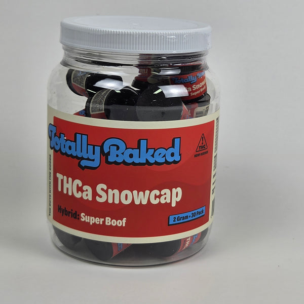 Totally Baked THCa Sno Caps, Superboof — 2 gram, 30-pack display jar
